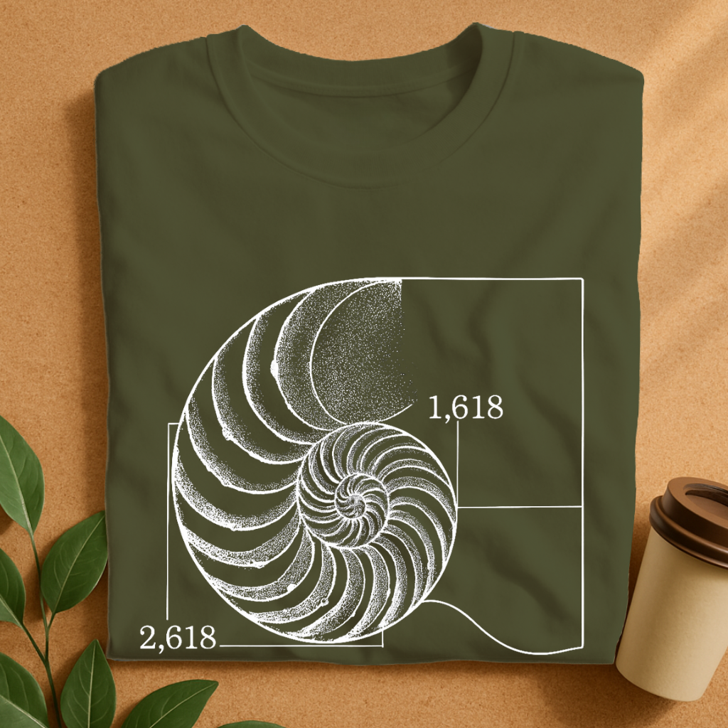 Golden Ratio Nautilus Spiral T-Shirt