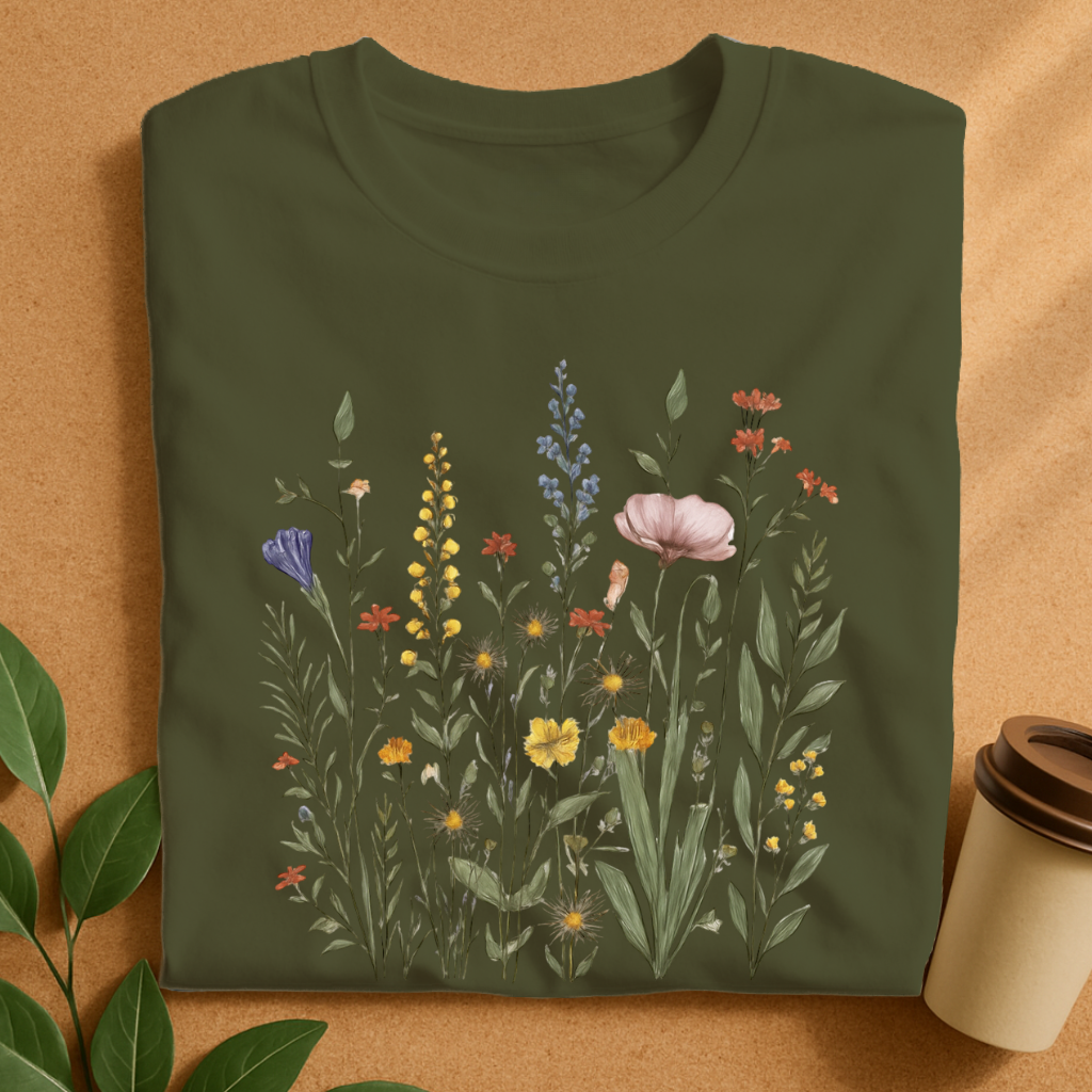 Delicate Wildflower Meadow Bouquet T-Shirt