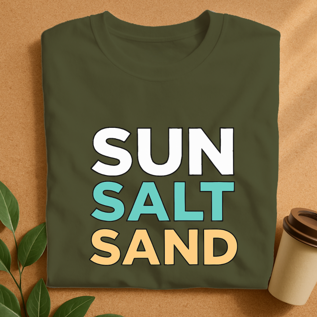 Sun, Salt & Sand Bold Typography T-Shirt