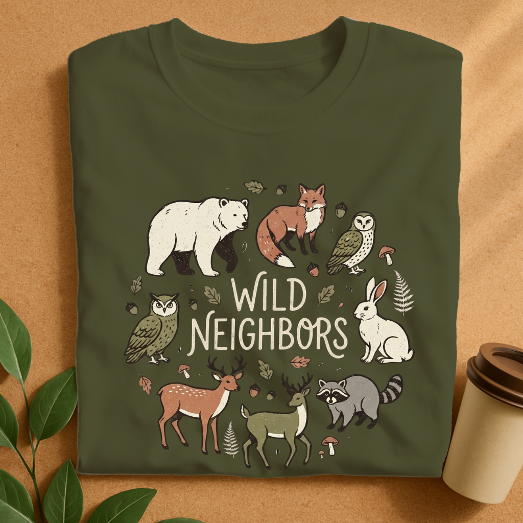 Wild Neighbors Woodland Animals T-Shirt