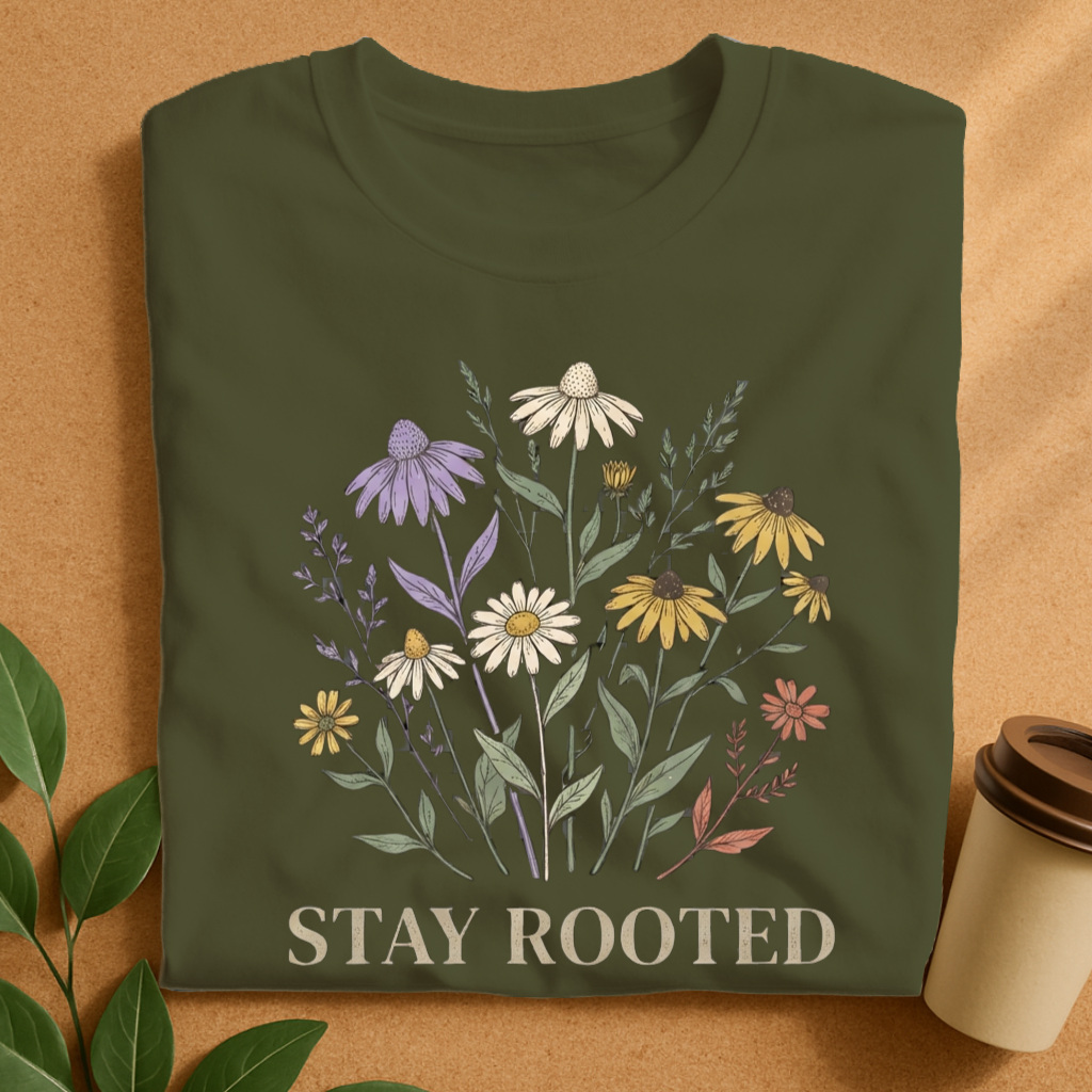Stay Rooted Botanical Wildflower T-Shirt