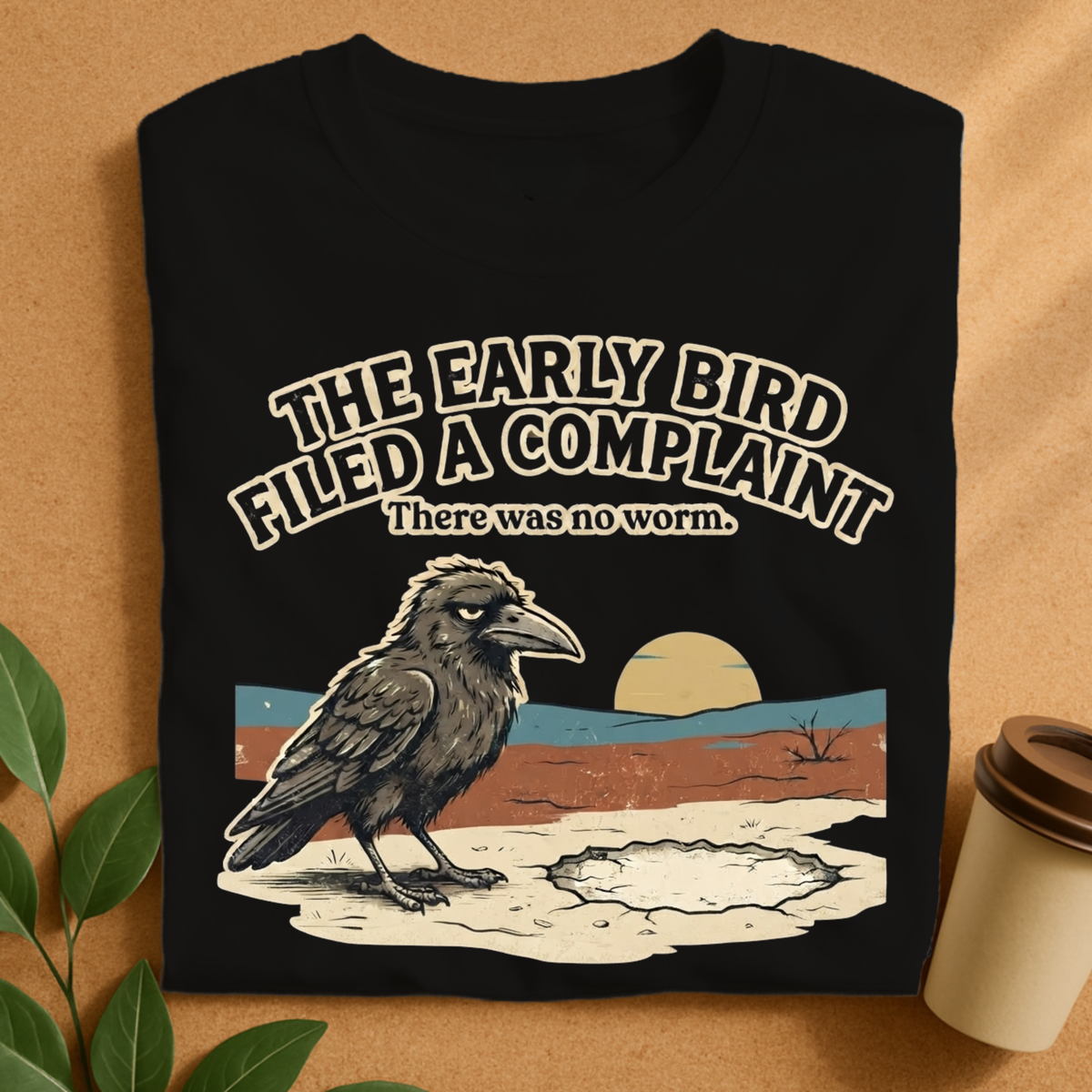 Early Bird Complaint Funny Crow T-Shirt