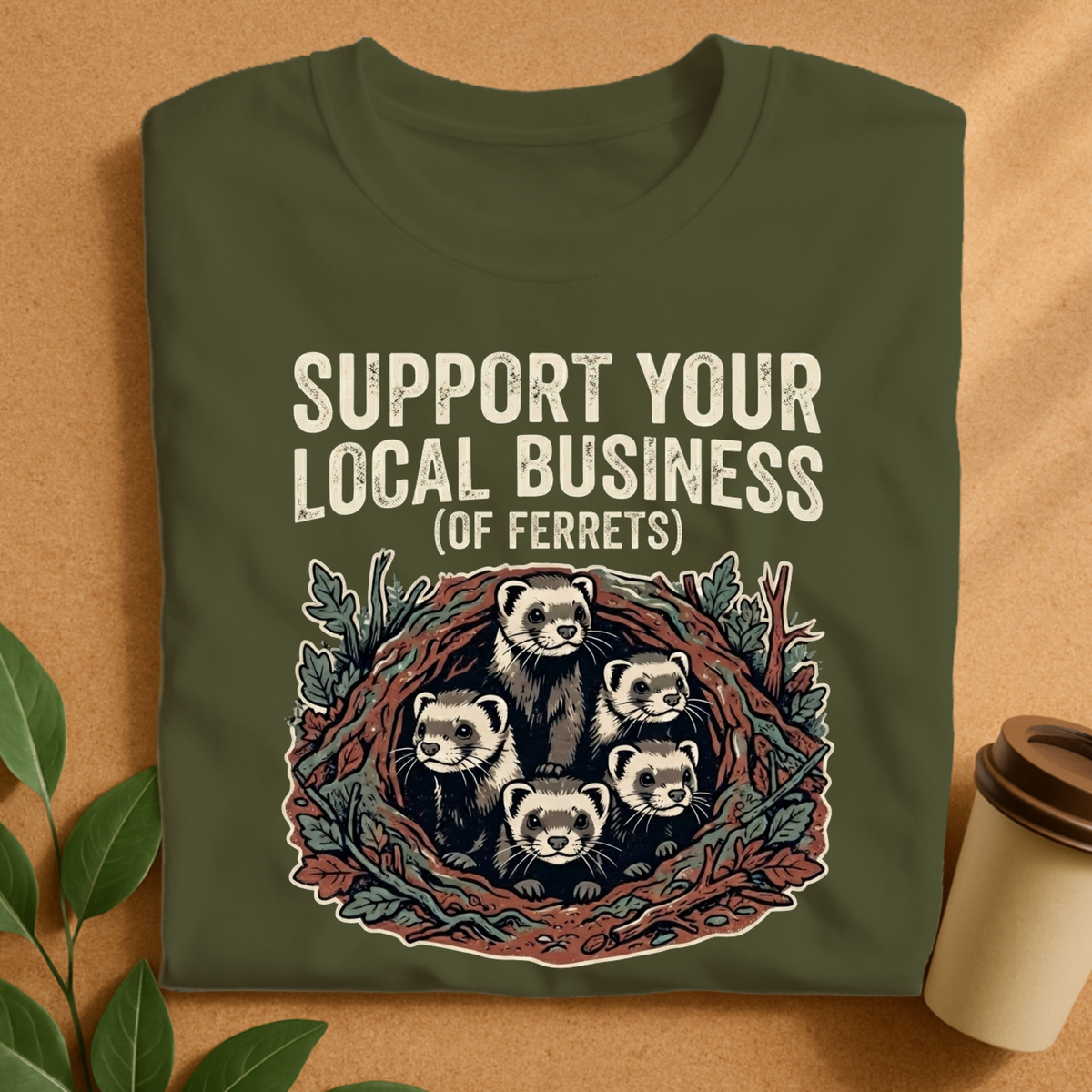 Support Your Local Business of Ferrets T-Shirt