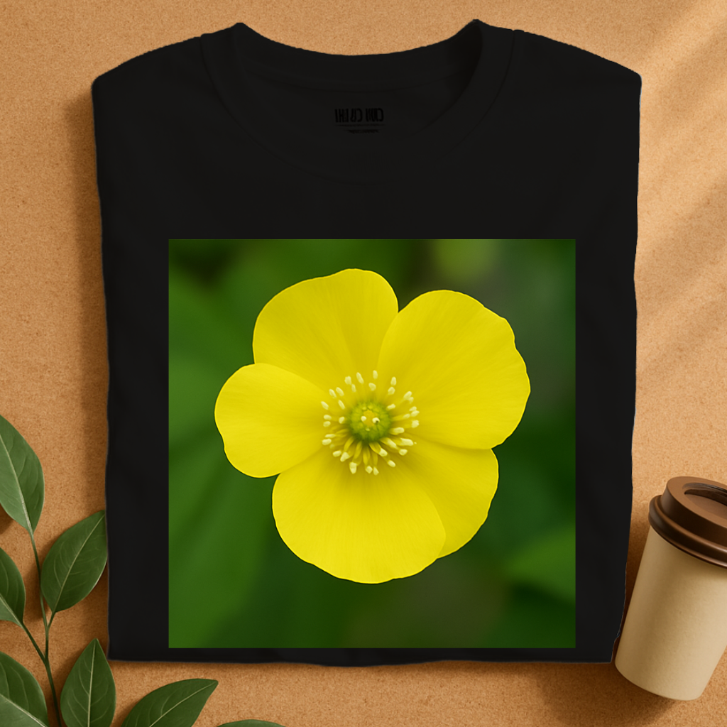 Bright Yellow Buttercup Bloom Nature Flower Lover Gift T-Shirt