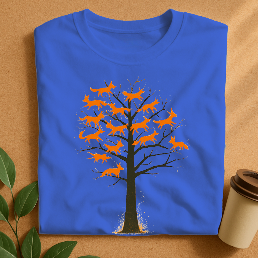 Foxes Perched in a Bare Winter Tree T-Shirt