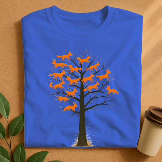 Foxes Perched in a Bare Winter Tree T-Shirt