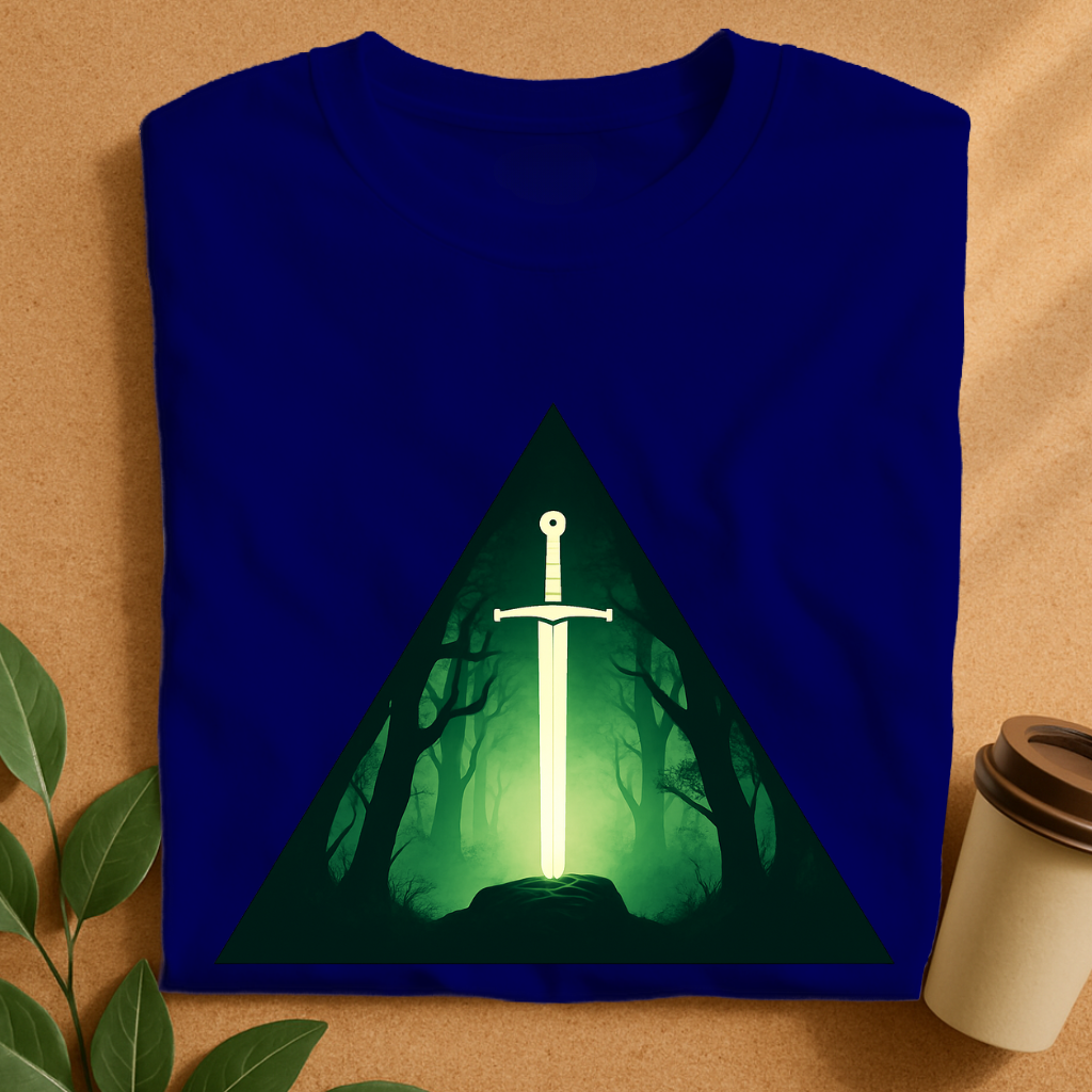 Glowing Sword Enchanted Forest T-Shirt