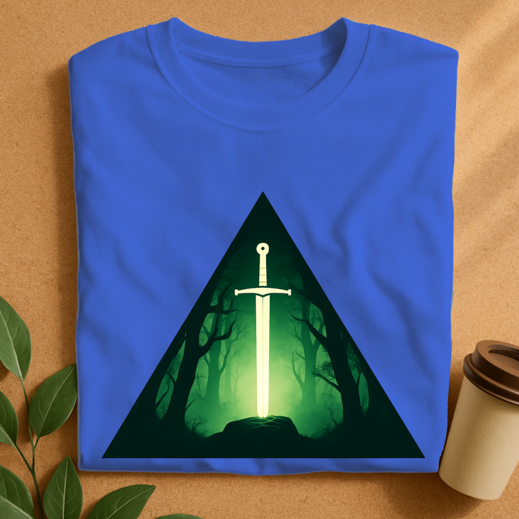 Glowing Sword Enchanted Forest T-Shirt