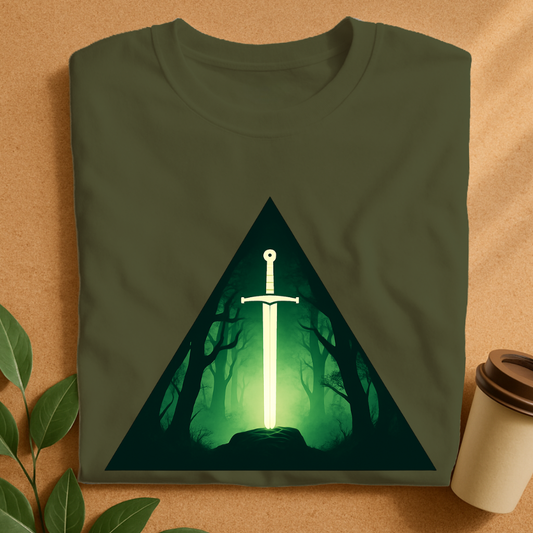 Glowing Sword Enchanted Forest T-Shirt