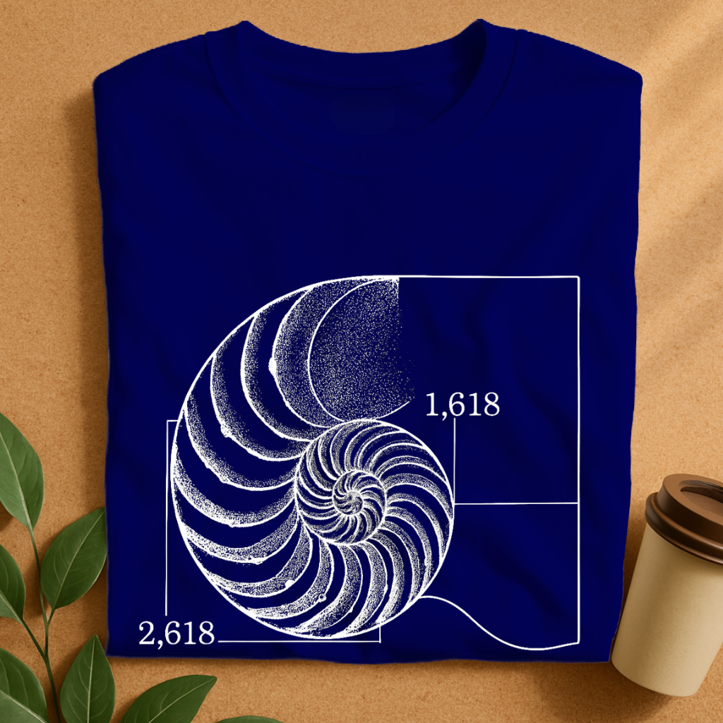 Golden Ratio Nautilus Spiral T-Shirt