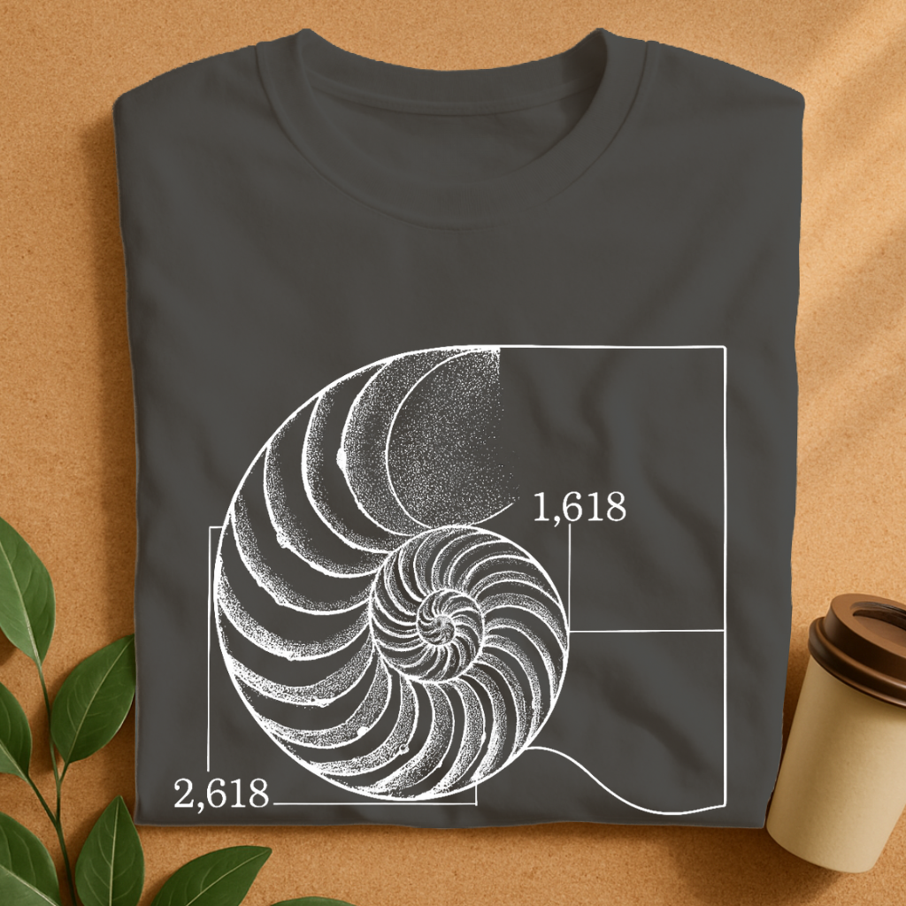 Golden Ratio Nautilus Spiral T-Shirt