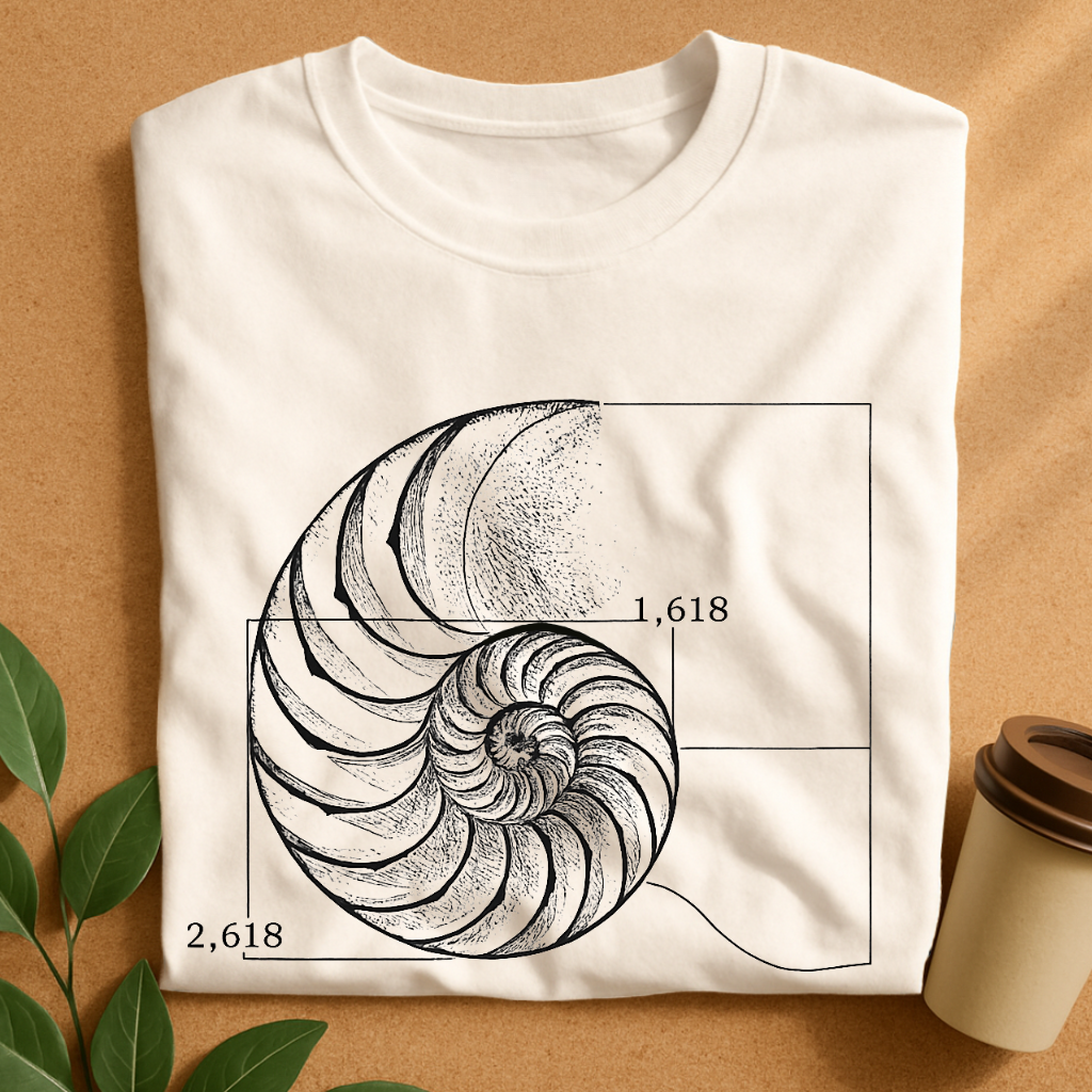 Golden Ratio Nautilus Spiral T-Shirt