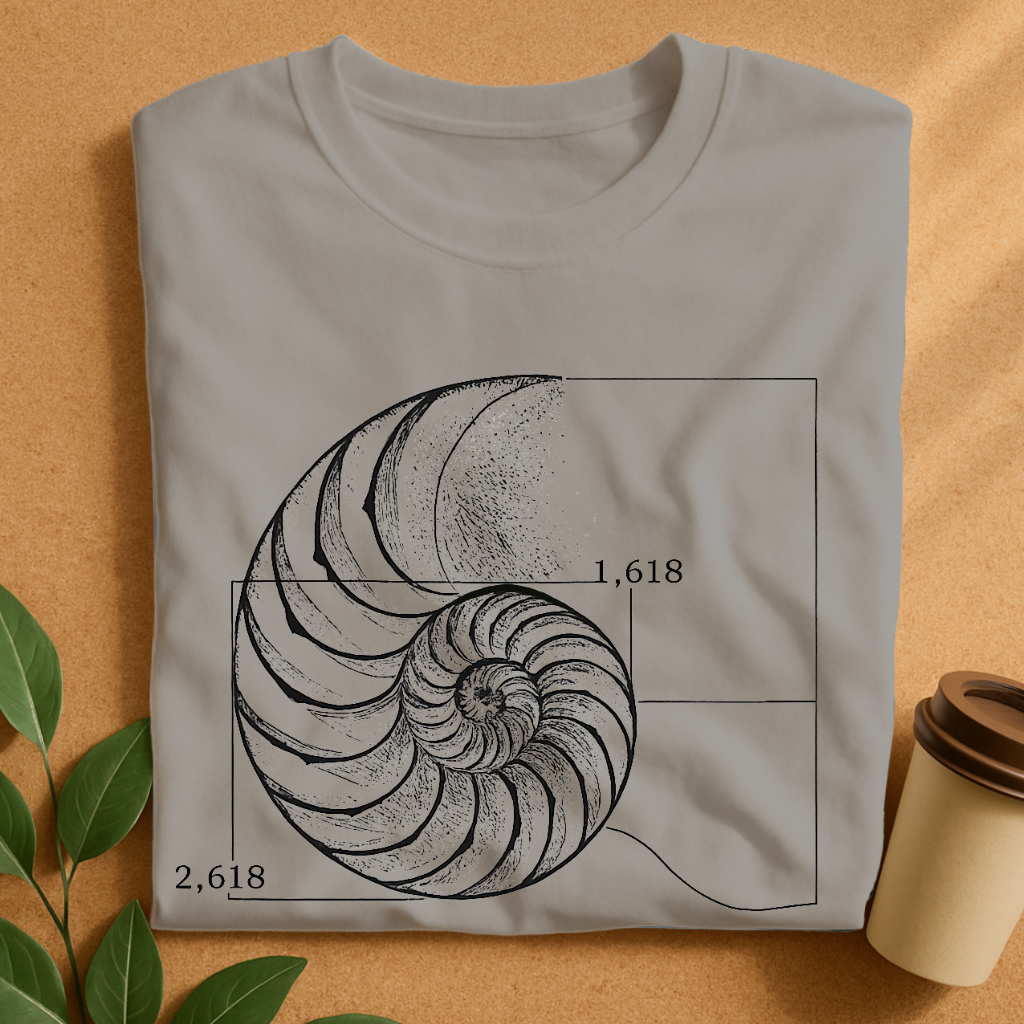 Golden Ratio Nautilus Spiral T-Shirt