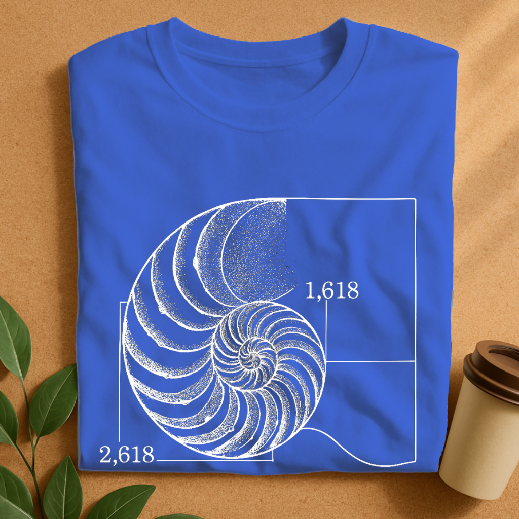 Golden Ratio Nautilus Spiral T-Shirt