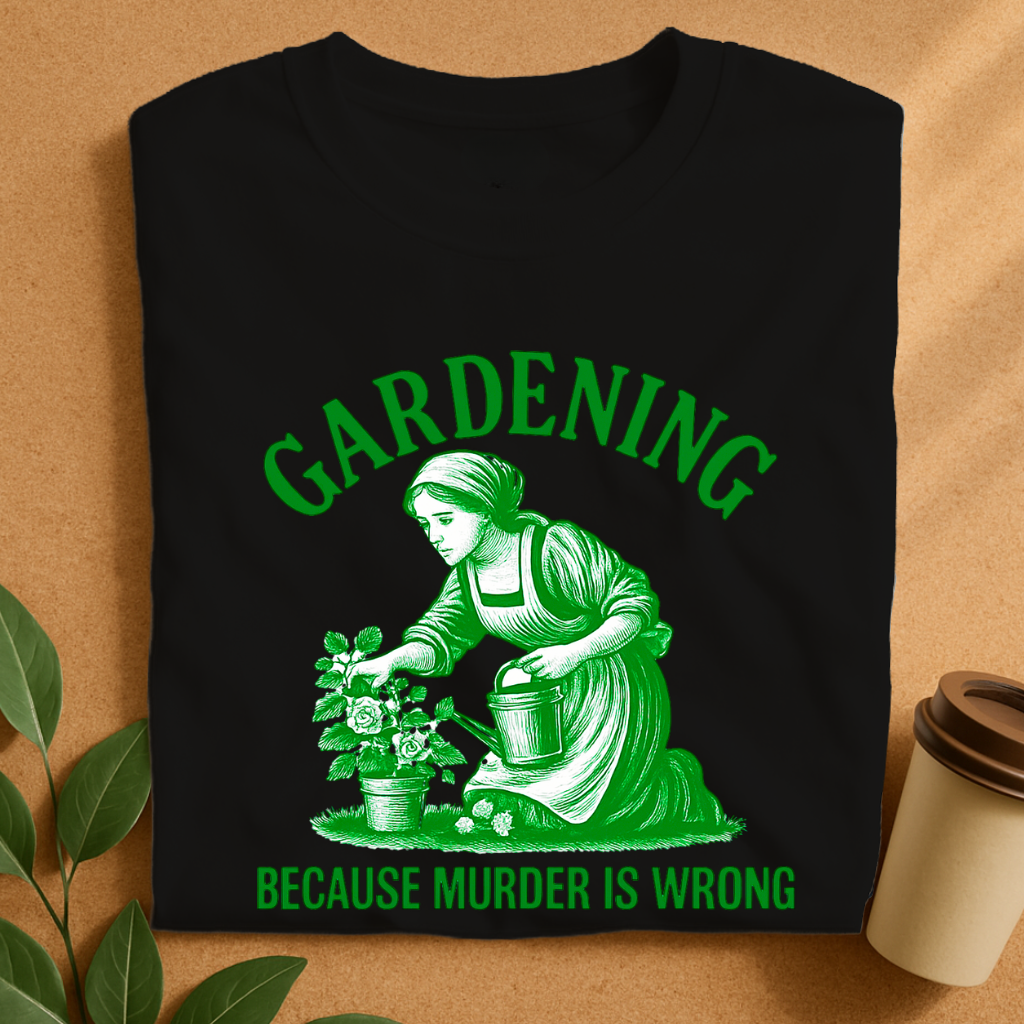 Vintage Gardening Humor T-Shirt – Peaceful Plant Care