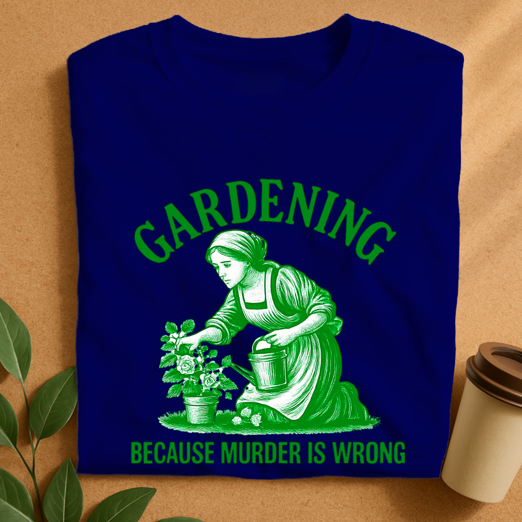 Vintage Gardening Humor T-Shirt – Peaceful Plant Care
