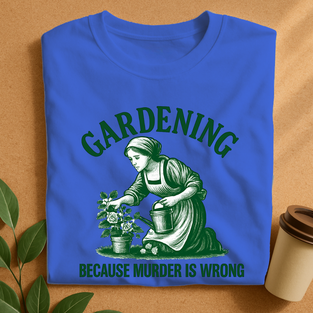 Vintage Gardening Humor T-Shirt – Peaceful Plant Care