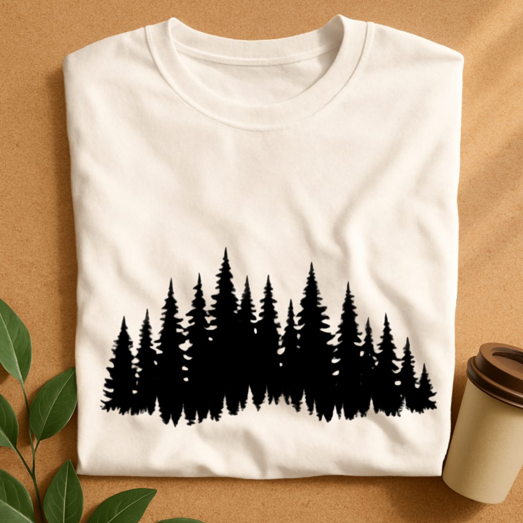 Minimalist Forest Silhouette T-Shirt