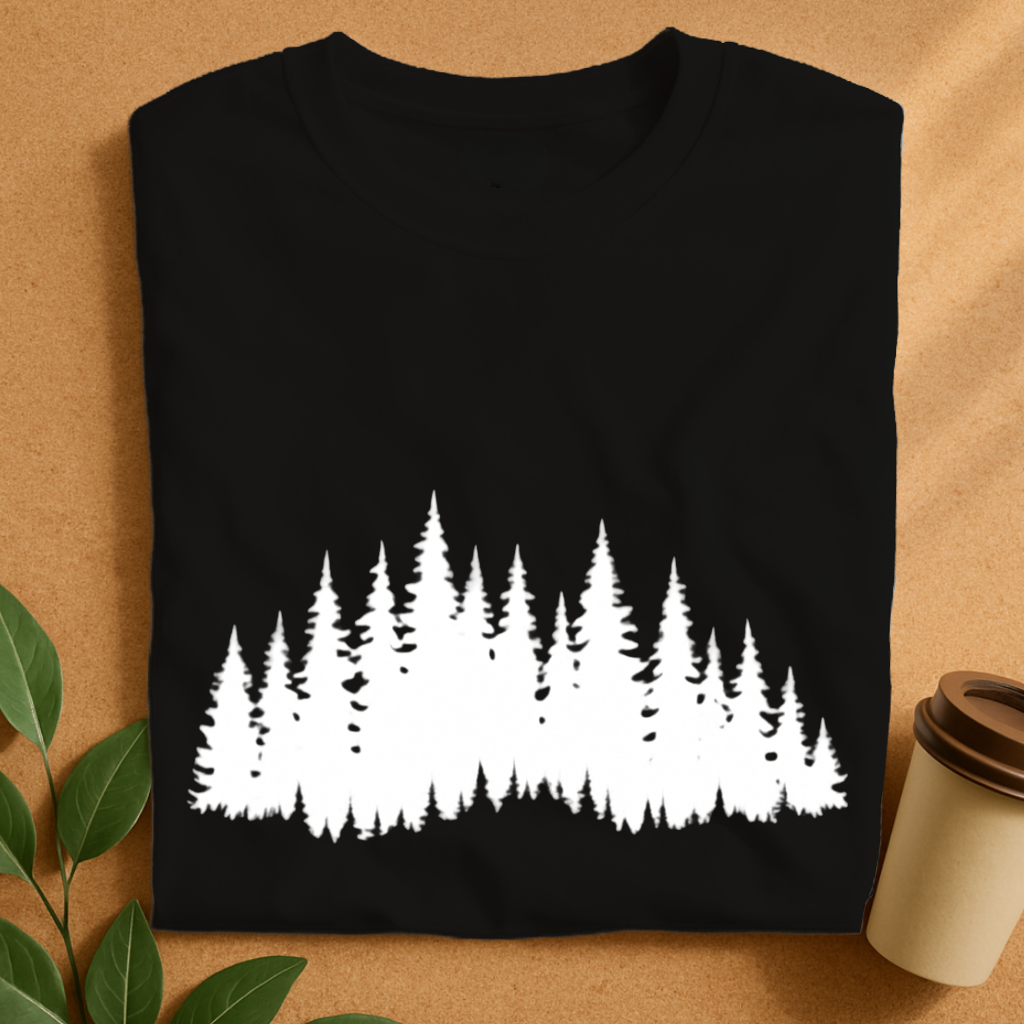 Minimalist Forest Silhouette T-Shirt
