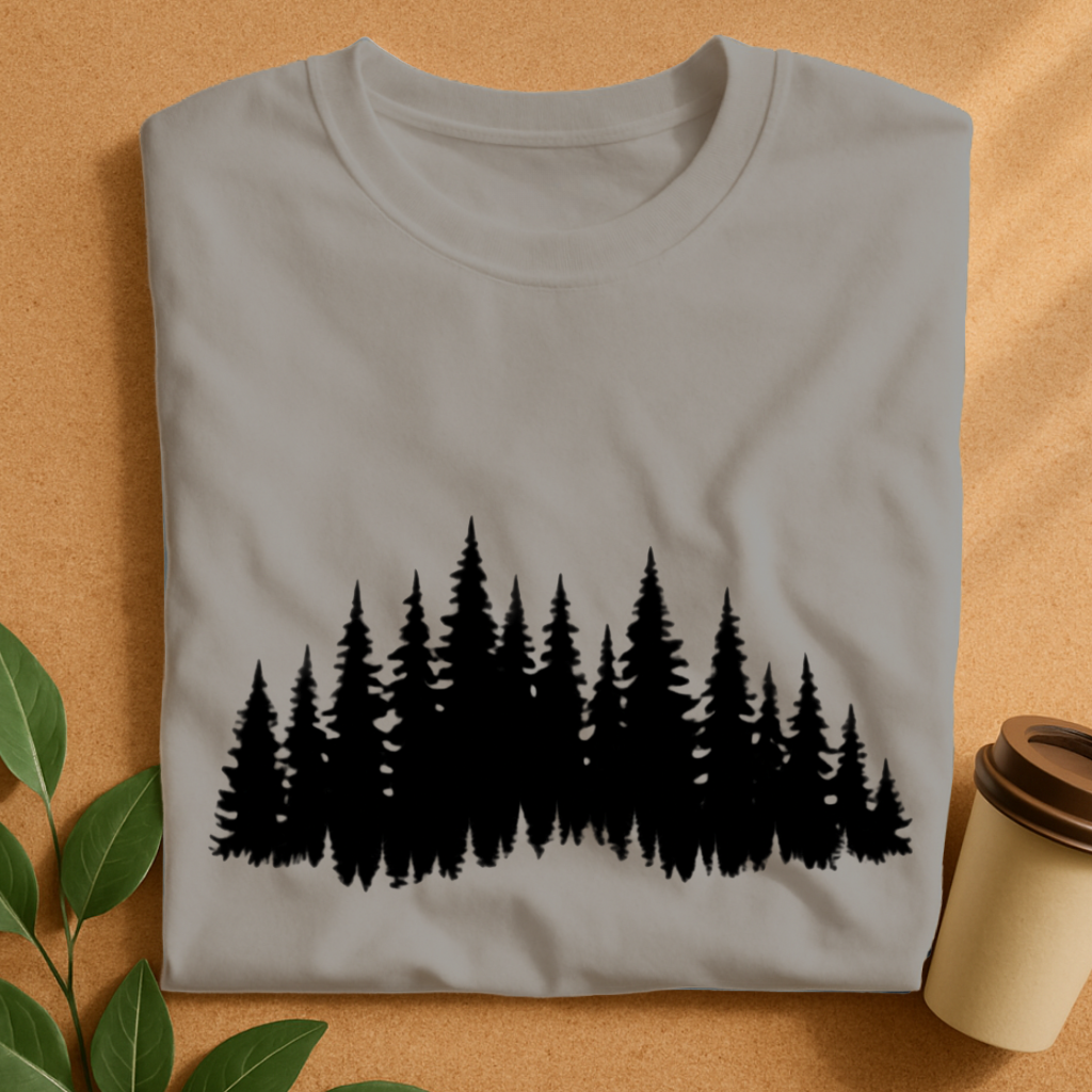 Minimalist Forest Silhouette T-Shirt