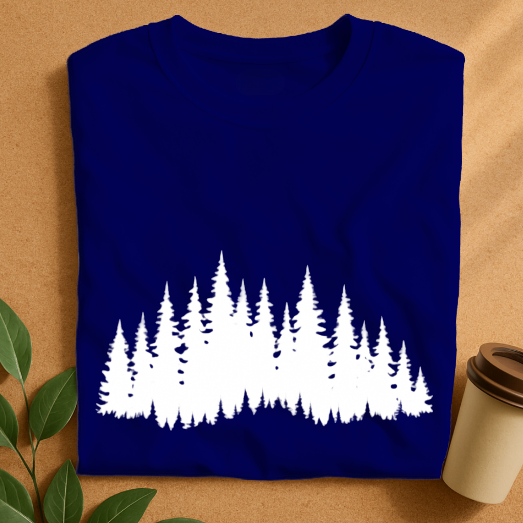 Minimalist Forest Silhouette T-Shirt