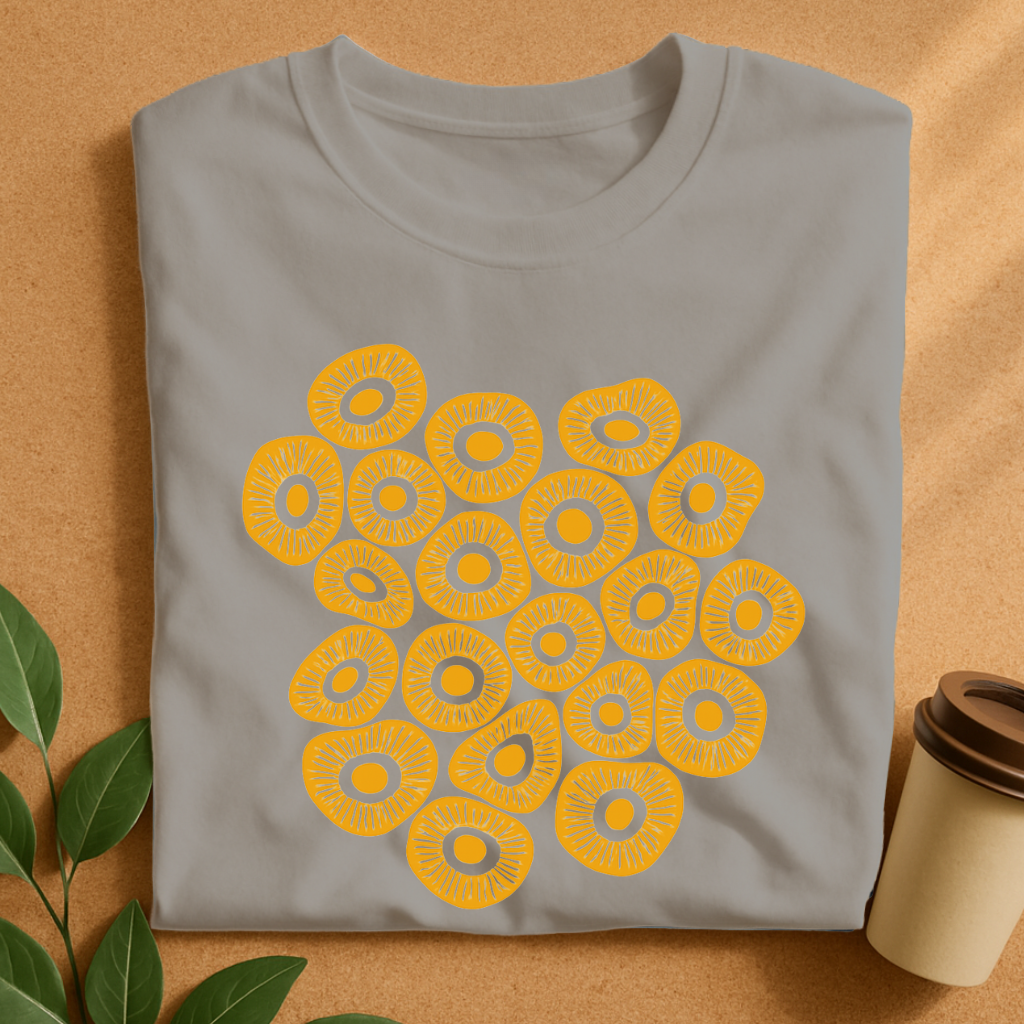Sunburst Citrus Slice Pattern T-Shirt