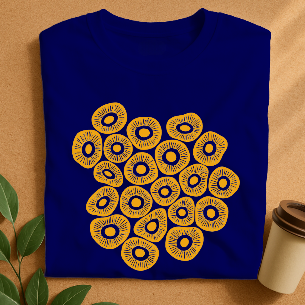 Sunburst Citrus Slice Pattern T-Shirt