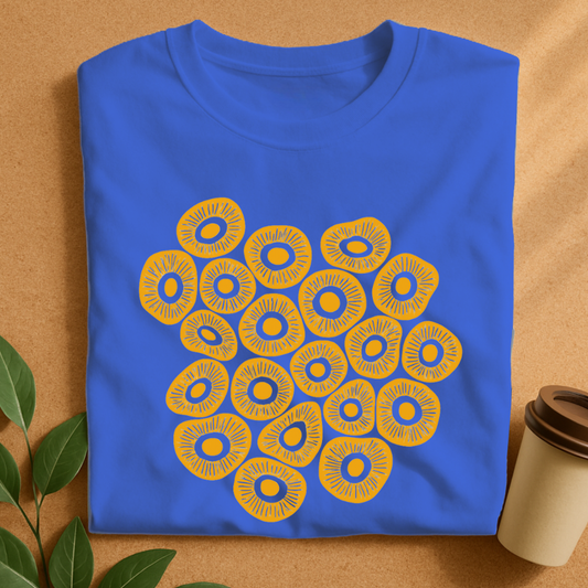 Sunburst Citrus Slice Pattern T-Shirt