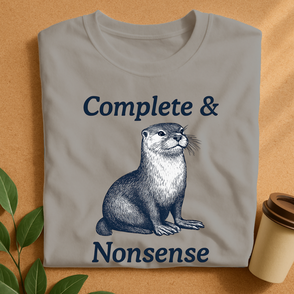 Complete & Nonsense Otter Illustration T-Shirt