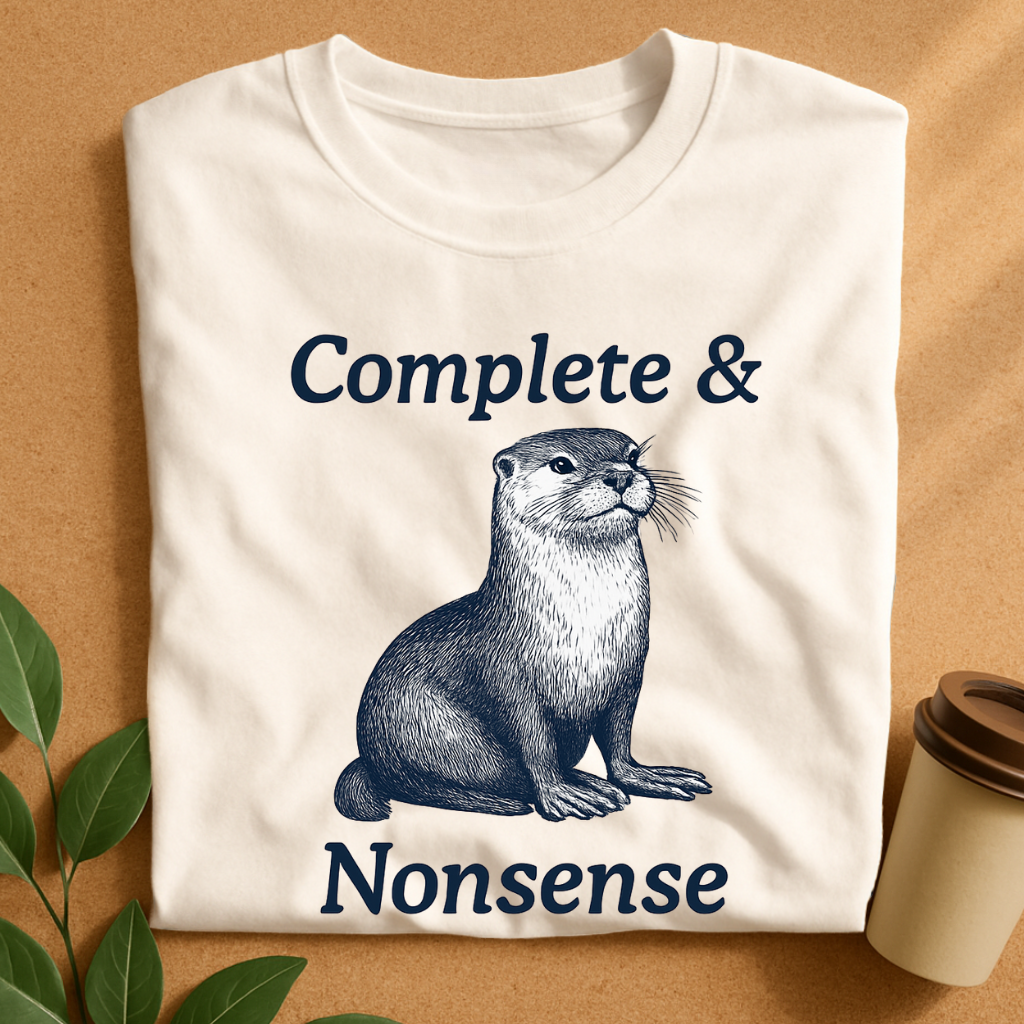 Complete & Nonsense Otter Illustration T-Shirt