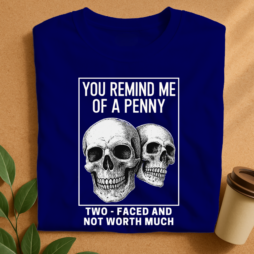 You Remind Me of a Penny Skull Design T-Shirt