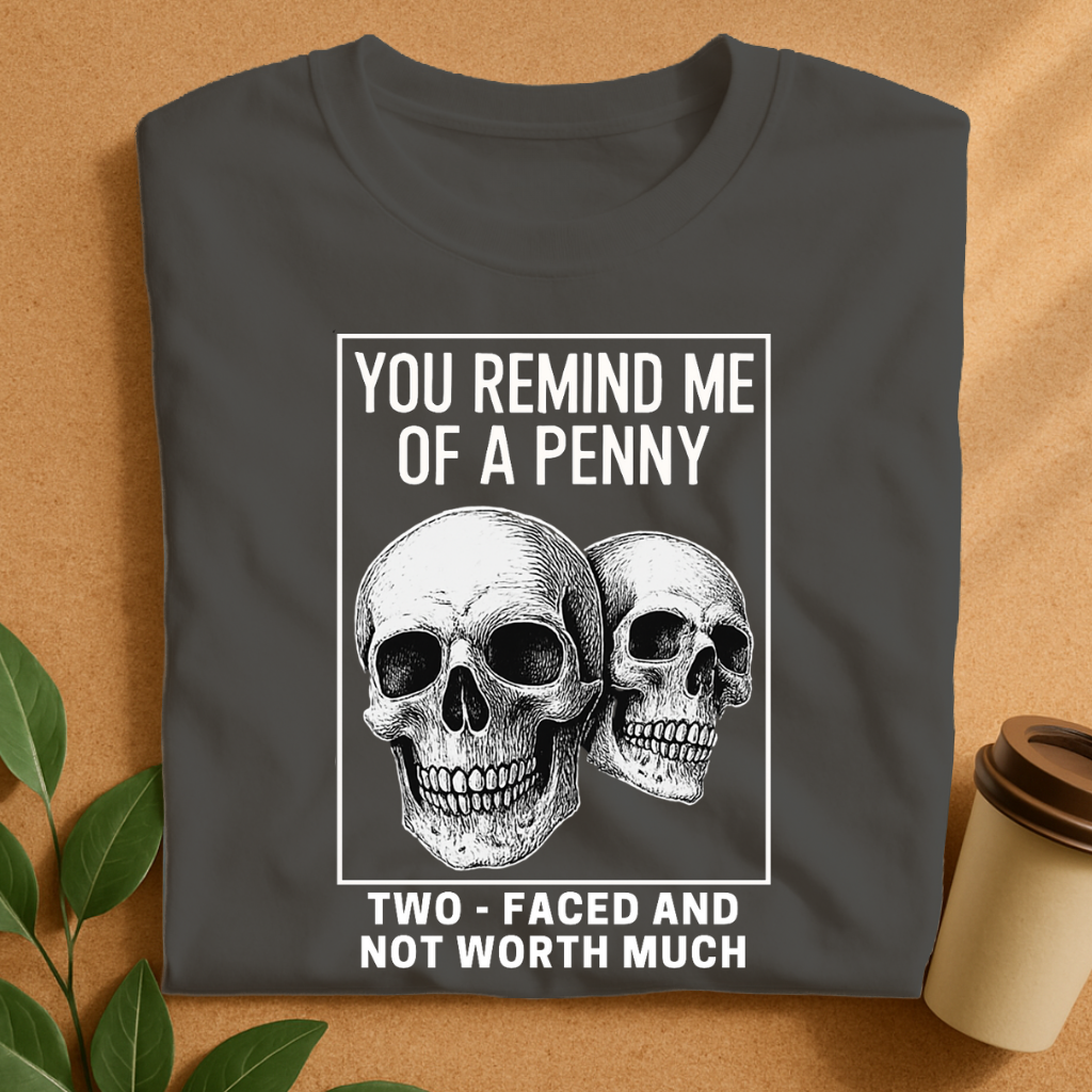 You Remind Me of a Penny Skull Design T-Shirt