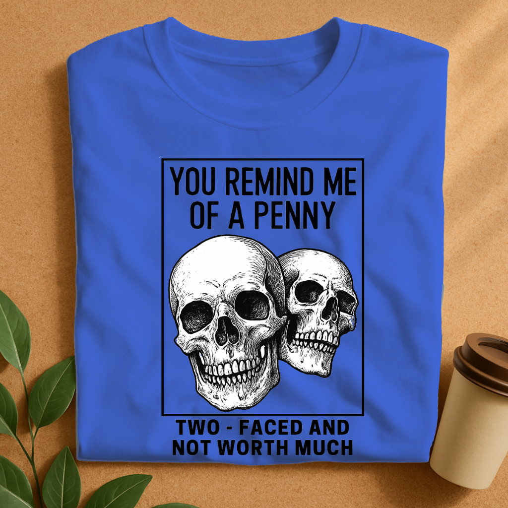 You Remind Me of a Penny Skull Design T-Shirt