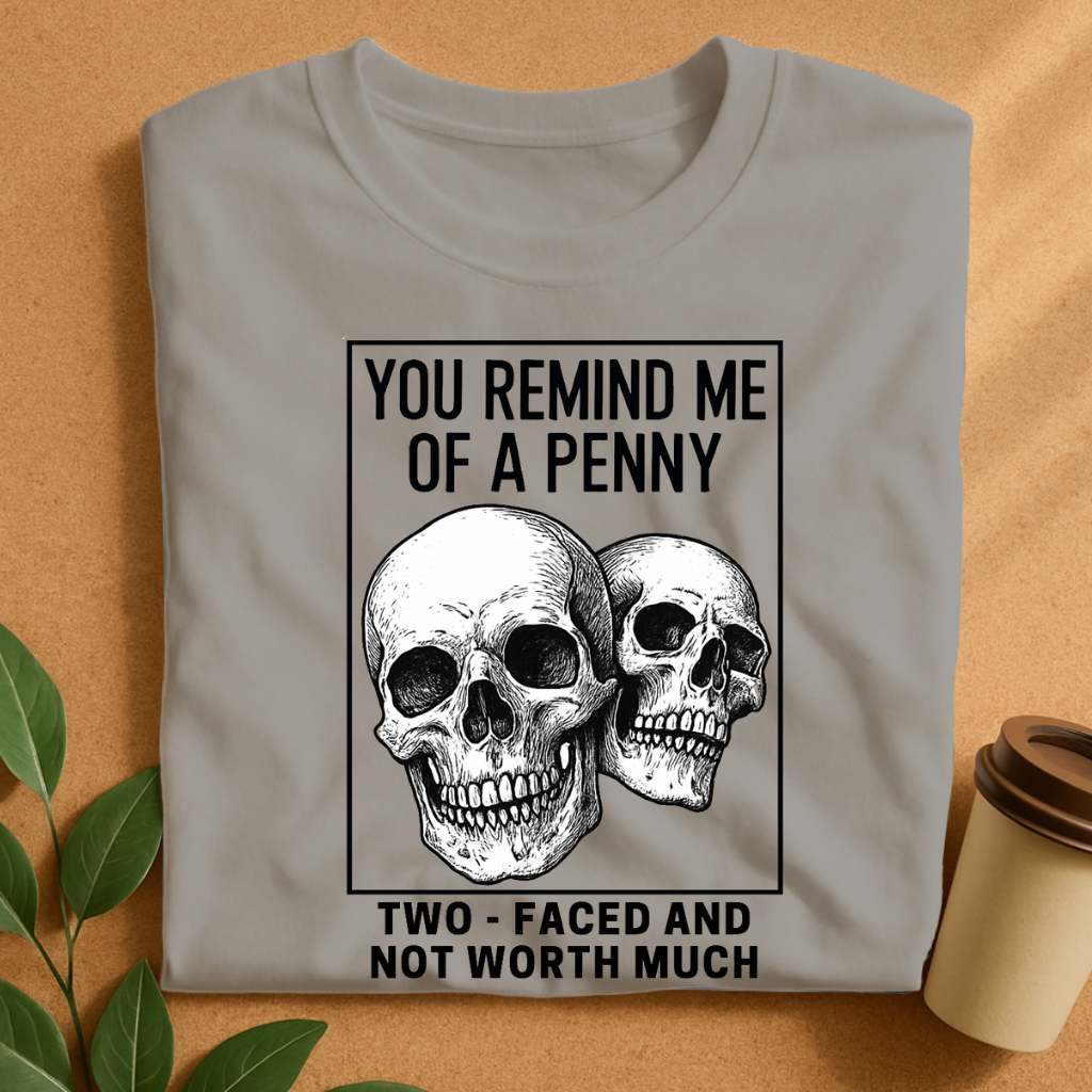 You Remind Me of a Penny Skull Design T-Shirt