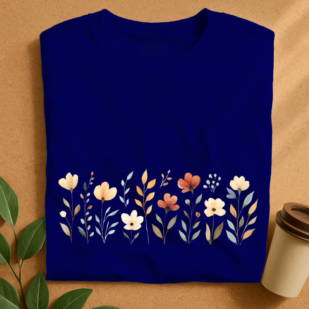 Delicate Watercolor Wildflower Bouquet T-Shirt