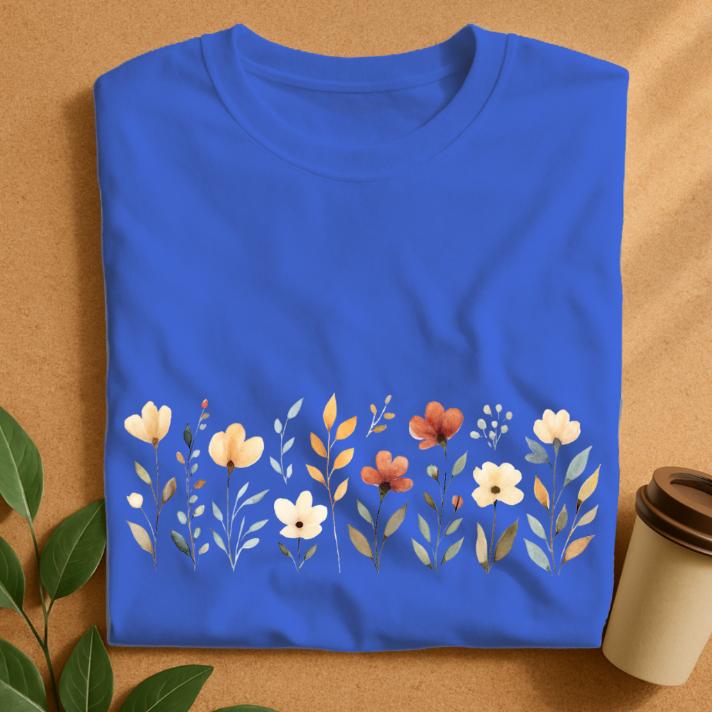 Delicate Watercolor Wildflower Bouquet T-Shirt