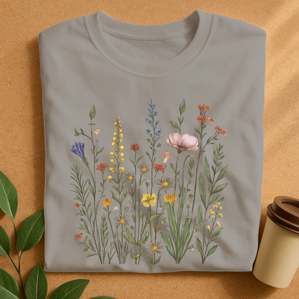 Delicate Wildflower Meadow Bouquet T-Shirt