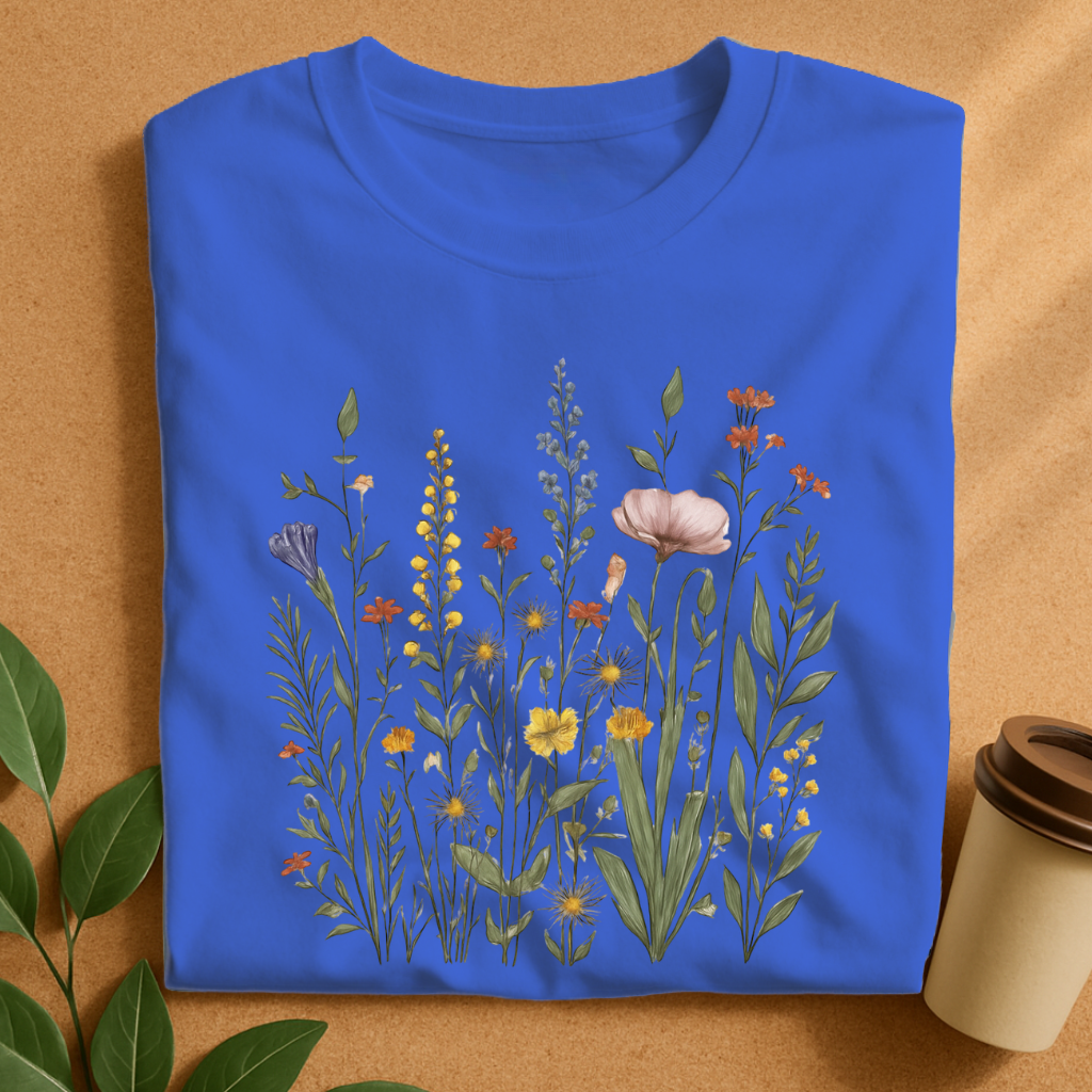 Delicate Wildflower Meadow Bouquet T-Shirt