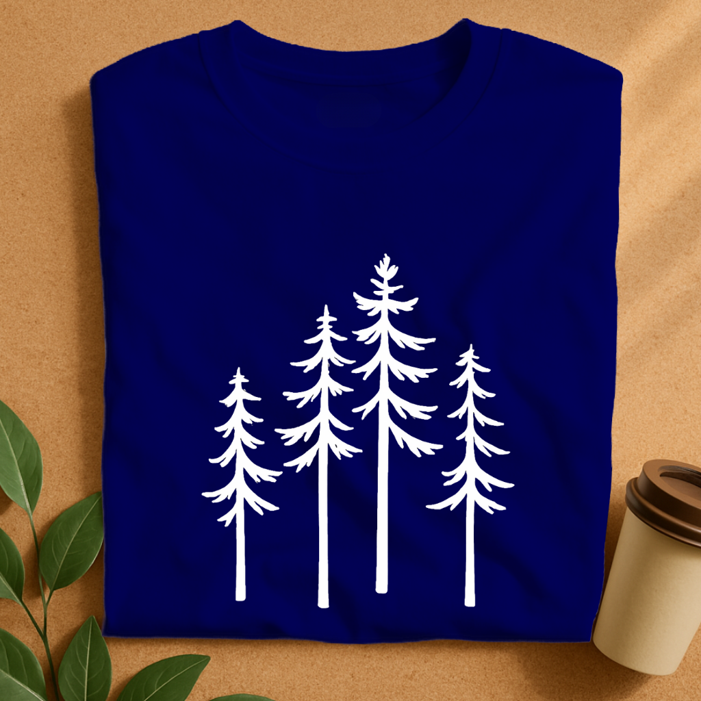 Minimalist Pine Trees Silhouette T-Shirt