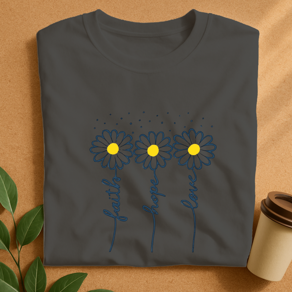 Faith, Hope & Love Daisies T-Shirt
