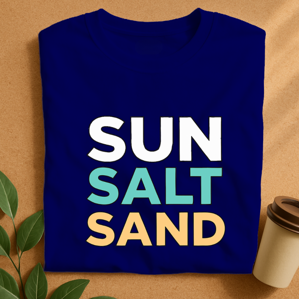Sun, Salt & Sand Bold Typography T-Shirt