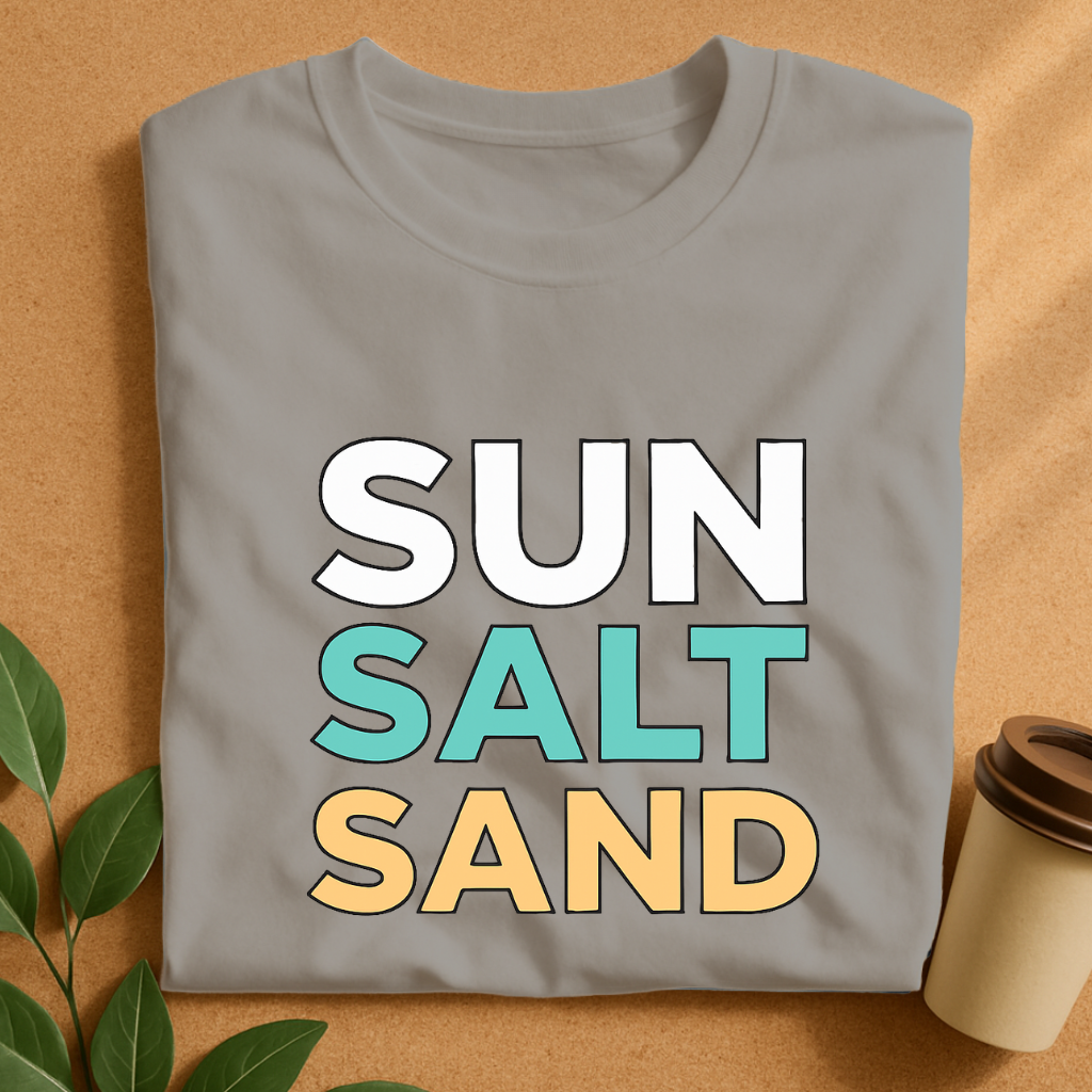 Sun, Salt & Sand Bold Typography T-Shirt