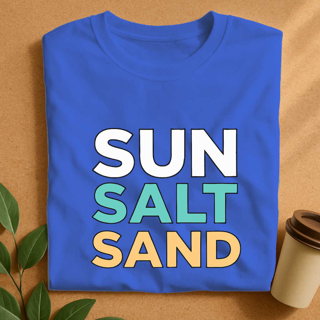 Sun, Salt & Sand Bold Typography T-Shirt
