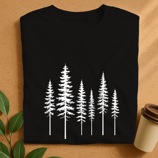 Silhouetted Pine Trees Lineup T-Shirt