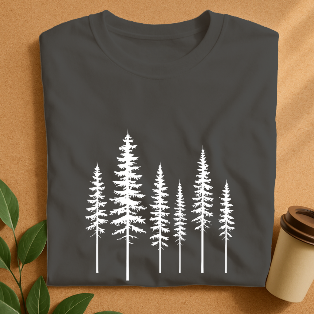 Silhouetted Pine Trees Lineup T-Shirt