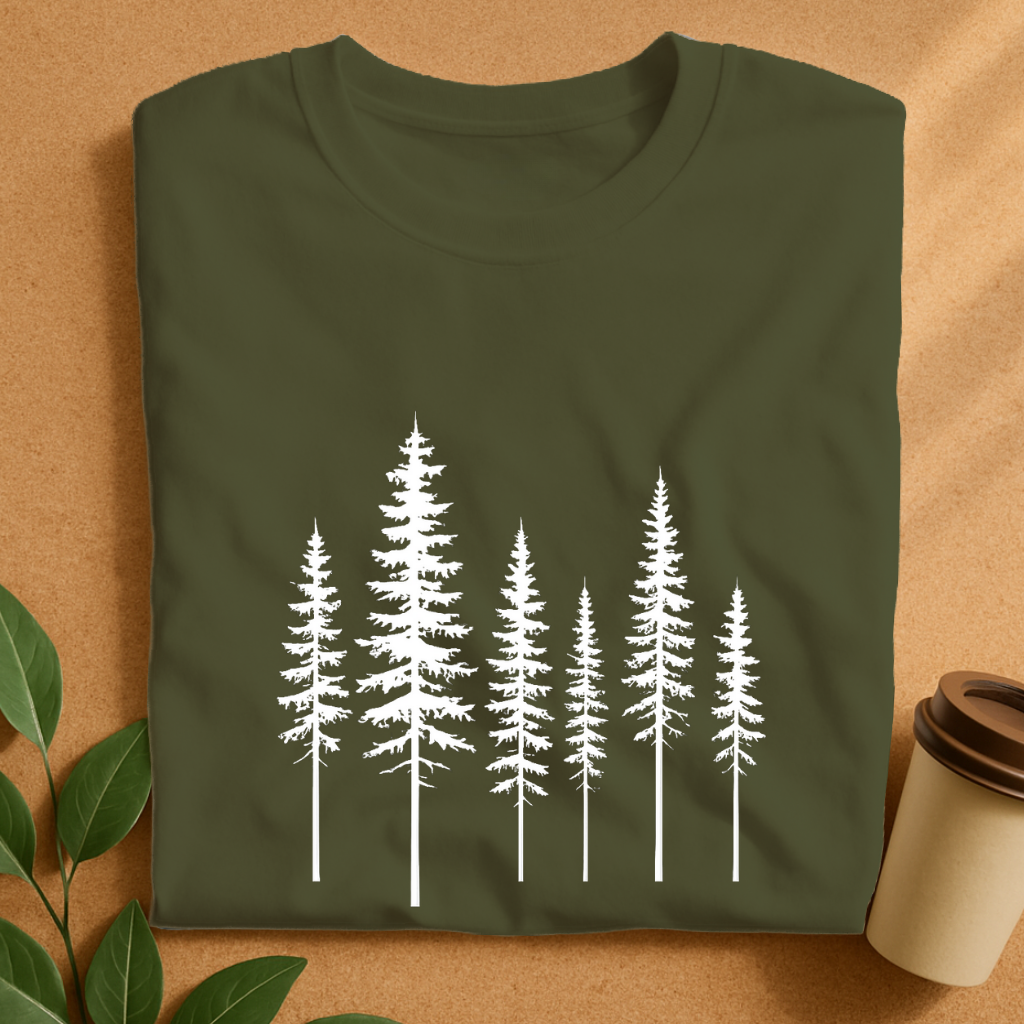 Silhouetted Pine Trees Lineup T-Shirt