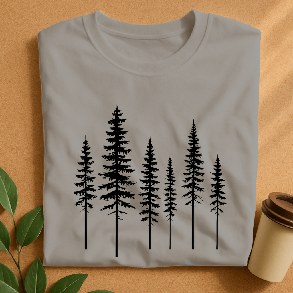 Silhouetted Pine Trees Lineup T-Shirt