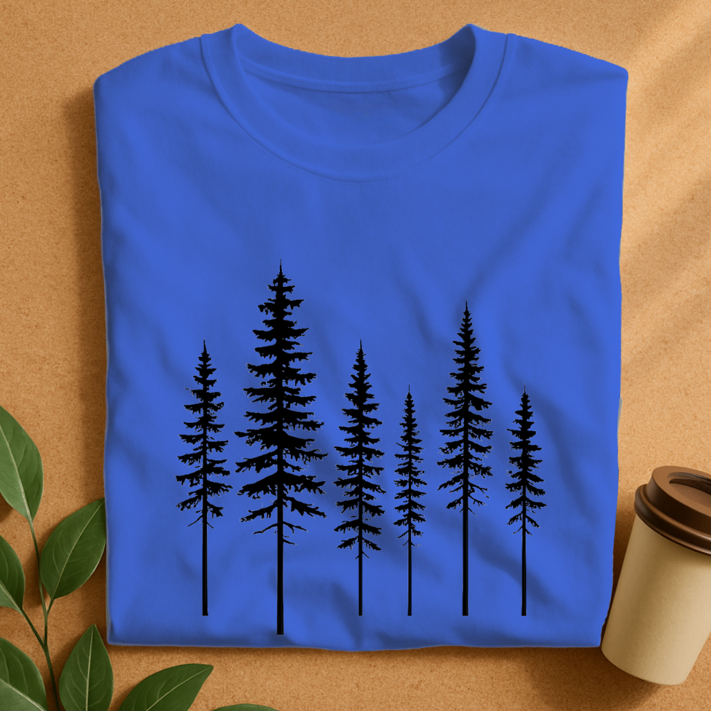 Silhouetted Pine Trees Lineup T-Shirt