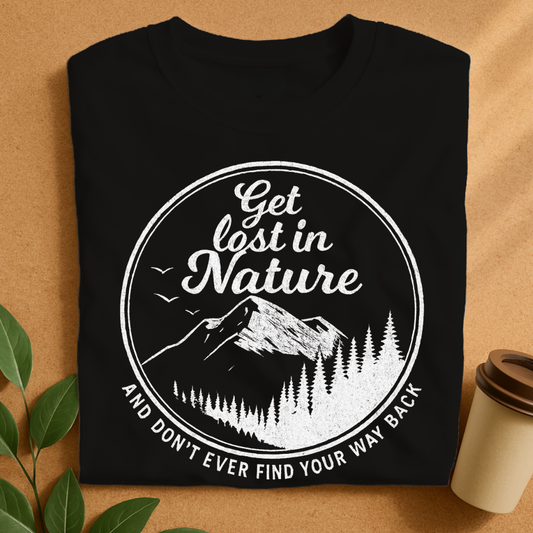 Get Lost in Nature – Vintage Mountain T-Shirt