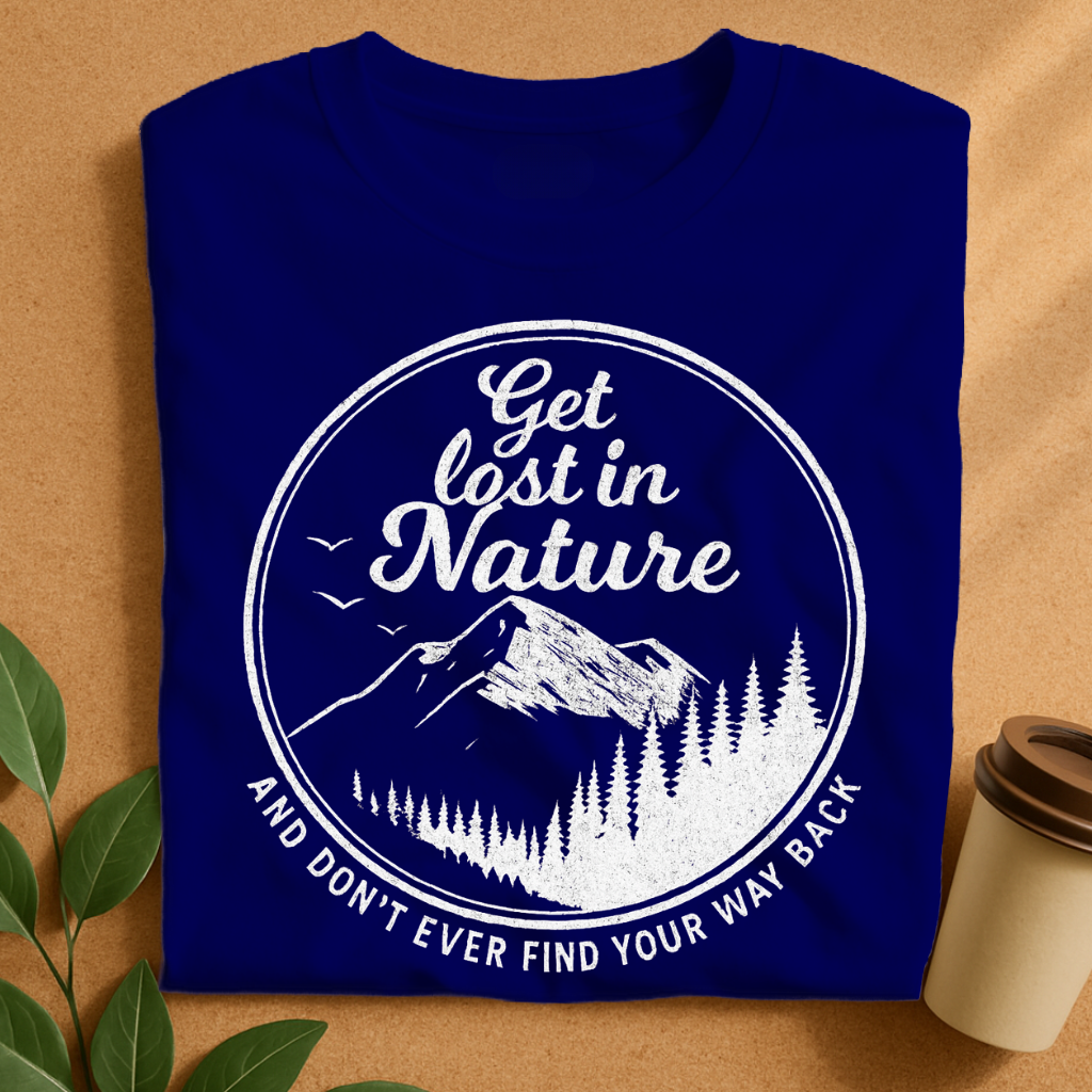 Get Lost in Nature – Vintage Mountain T-Shirt